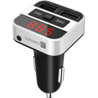 FM Transmitter Connect IT InCarz CCC-8800, BT, stříbrný