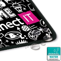 Podložka pod myš Connect IT CMP-1120-SM Doodle malá, 32 x 26 cm, černá/bílá