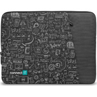 Pouzdro na notebook Connect IT Doodle 15.6" CFF-7015-DD, černé