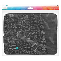 Pouzdro na notebook Connect IT Doodle 15.6" CFF-7015-DD, černé