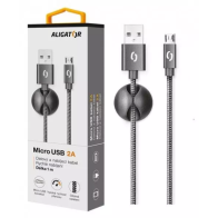 Datový kabel Aligator Premium 2A Lightning, černý