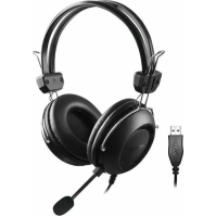 Herní sluchátka A4tech HU-35 USB černá, s mikrofonem