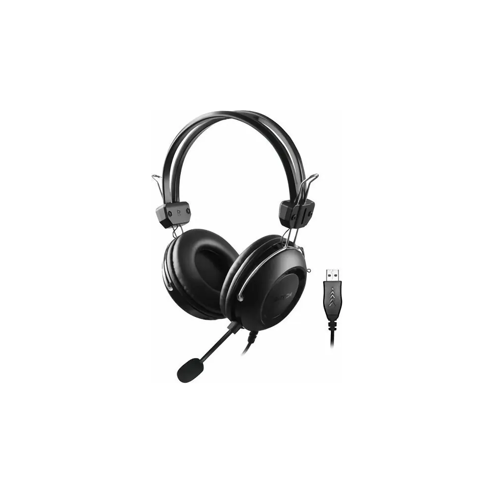 Herní sluchátka A4tech HU-35 USB černá, s mikrofonem