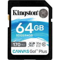 Paměťová karta Kingston 64GB SDXC Kingston U3, Gen3, 170 MB/s