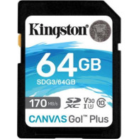 Paměťová karta Kingston 64GB SDXC Kingston U3, Gen3, 170 MB/s