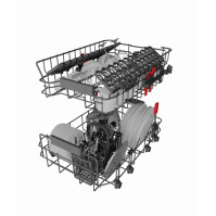 Vestavná myčka nádobí Whirlpool WSIO 3T125 6PE X, E, 45 cm, 10 sad, nerez