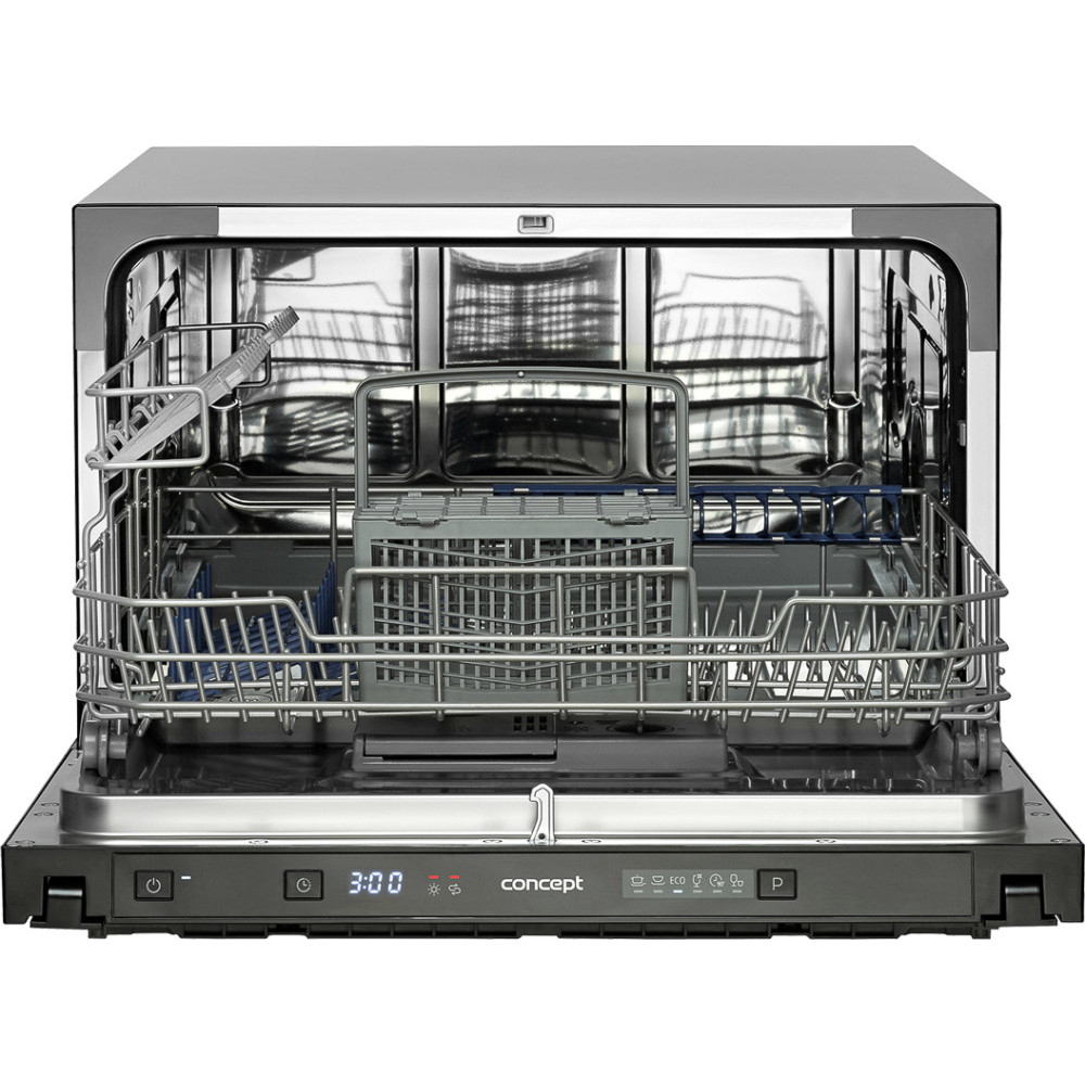 Vestavná myčka nádobí Concept MNV6760, plně integrovaná, F, 55 cm, 6 sad, černá