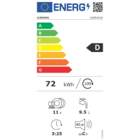Vestavná myčka nádobí Gorenje Advanced GV561D10, PowerDrive, D, 45 cm, 11 sad [rozbalená]