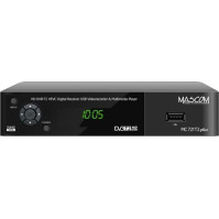 DVB-T2 tuner a rekordér Mascom MC721PLUS, HDMI, USB, SCART, ovladač pro seniory