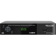 DVB-T2 tuner a rekordér Mascom MC721PLUS, HDMI, USB, SCART, ovladač pro seniory