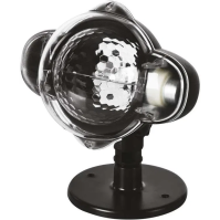 LED dekorativní projektor EMOS DCPC03, padající vločky, venkovní i vnitřní, bílá