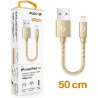 Aligator Premium 2A kabel, Lightning, 50 cm, zlatý