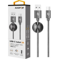 Datový kabel ALIGATOR PREMIUM 2A, 1 m, USB-C, černý