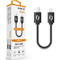 Datový kabel ALIGATOR Power DATKP45, USB-C/microUSB, 15 cm, černý