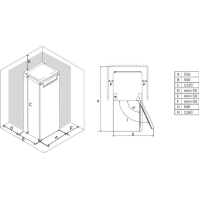 Jednodvéřová chladnička Romo RCF2190W, E, 122 cm, 190 l, bílá