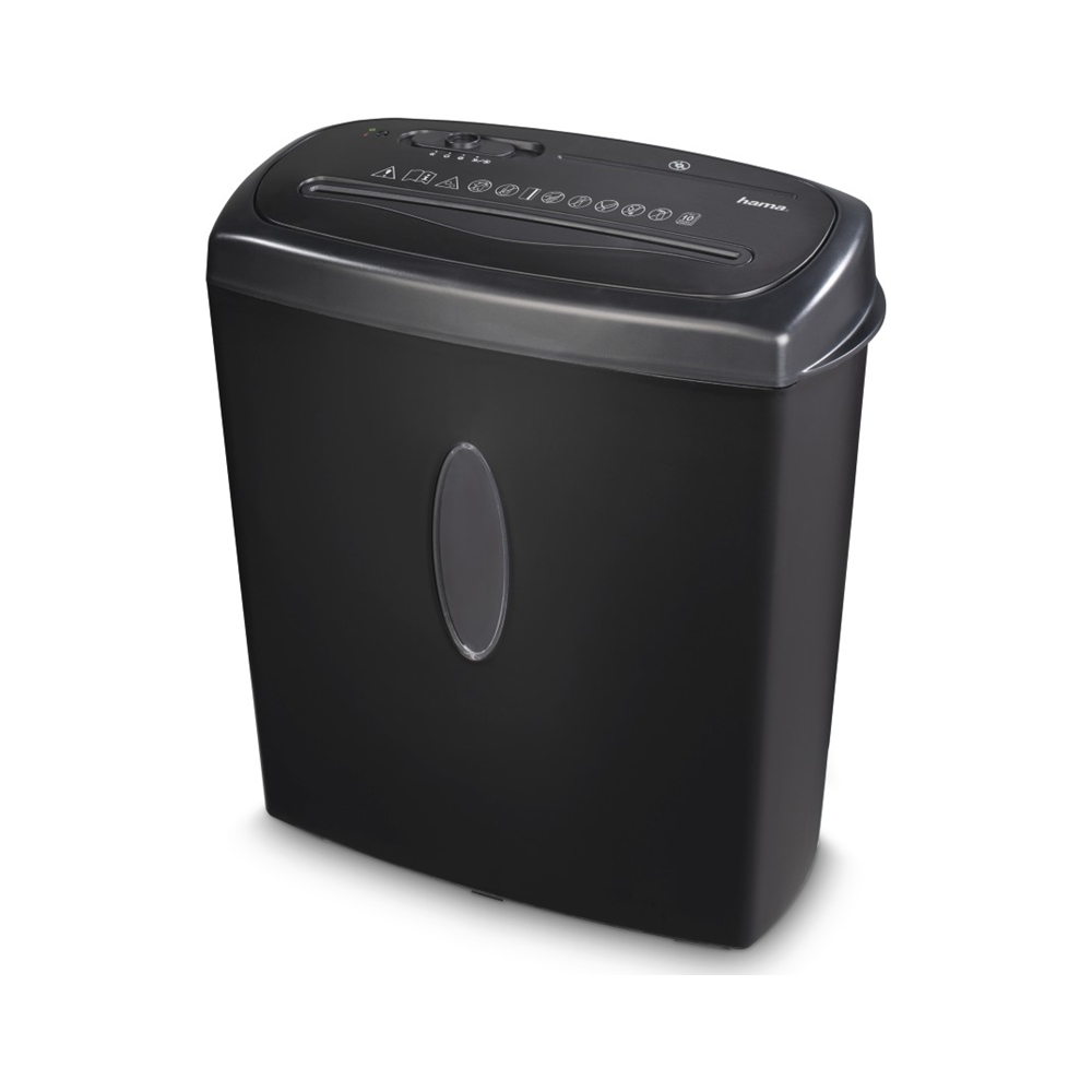 Skartovačka Hama Home X10CD (50543), křížový řez, 10 listů, stupeň utajení P-4, černý