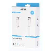 Koaxiální SAT kabel Hama 205065, F-vidlice, 90 dB, 5 m, bílý