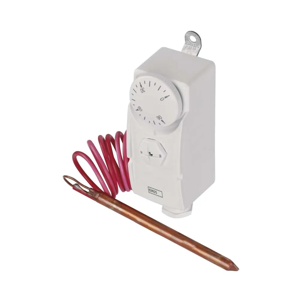 Příložný manuální kapilárový termostat EMOS P5682 s čidlem