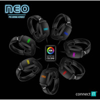 Sluchátka - headset Connect IT NEO CHP-3595-BK, černá