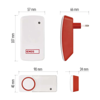 Bezbateriový domovní bezdrátový zvonek EMOS P5750 do zásuvky