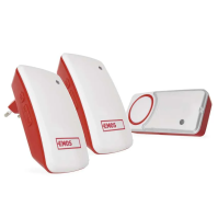 Bezbateriový domovní bezdrátový zvonek EMOS P5750.2R do zásuvky, 110 dB, dosah 150 m