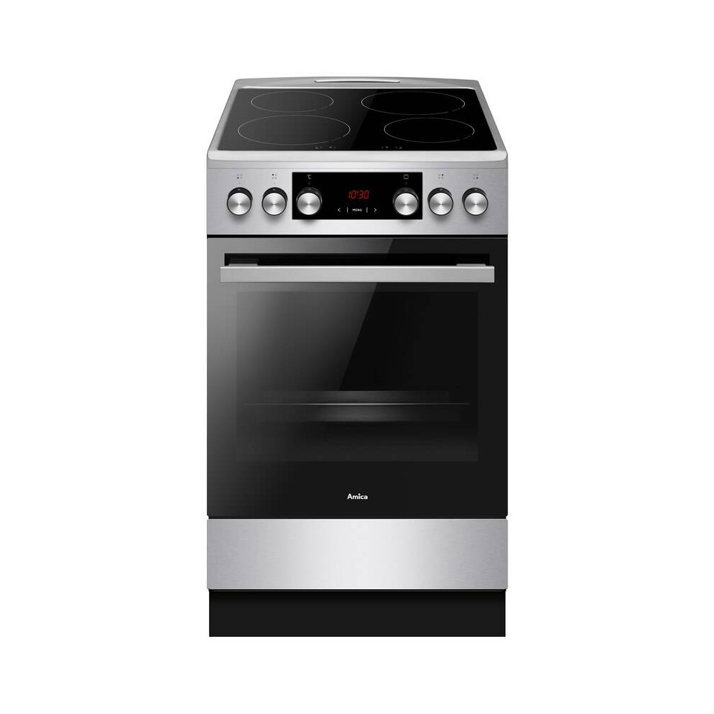 Indukční sporák Amica SIS 512 STX, A, 50 cm, 65 l, 12 programů, nerez