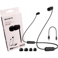 Bezdrátová sluchátka Sony WI-C200, BT, 15 h, HF, bílá