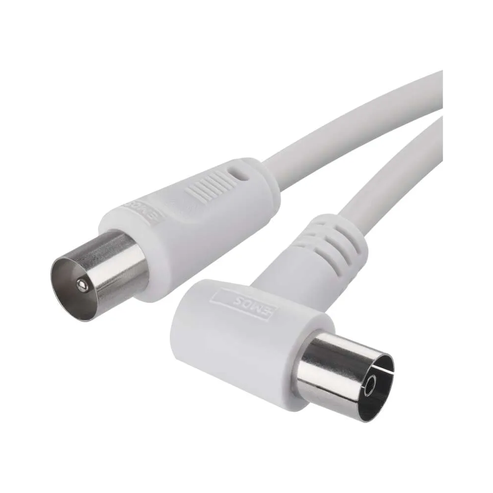 Anténní koaxiální kabel stíněný, úhlová vidlice 90°, 10 m