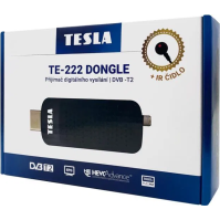 Set-top box Tesla TE-222, Dongle, HDMI, DVB-T2 přijímač, H.265 (HEVC), černý