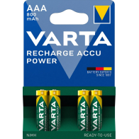 Nabíjecí baterie Varta Power AAA 800 mAh, 4 ks, 56703101404
