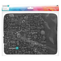 Pouzdro na notebook Connect IT Doodle 13.3" CFF-7013-DD, černé