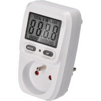 Měřič spotřeby Solight DT26, displej, počítání ceny