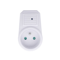 Přepěťová ochrana Solight PO20, 230V/16A, 1 zásuvka, kontrolka, bílá