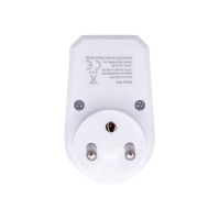 Přepěťová ochrana Solight PO20, 230V/16A, 1 zásuvka, kontrolka, bílá