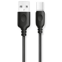 Kabel Aligator USB/USB-C s prodlouženým konektorem DKAC82BK, 1 m, černý