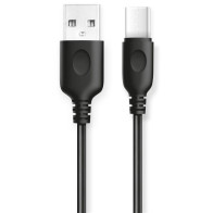Kabel Aligator USB/USB-C s prodlouženým konektorem DKAC82BK, 1 m, černý