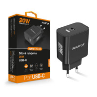 Nabíječka do sítě Aligator Power Delivery 20W CHPD0011, USB-C, černá