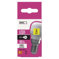 LED žárovka do ledničky Classic ST26, EMOS Z6913, E14, 1,8 W (17 W), 160 lm, neutrální bílá