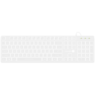 Multimediální klávesnice Connect IT Chocolate WhiteStar CKB-5052-CS, CZ/SK, bílá