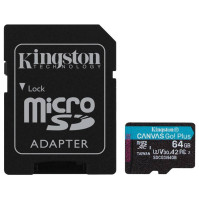 Paměťová karta Kingston Canvas Go! Plus MicroSDXC 64GB UHS-I U3 (170R/70W) + adaptér (SDCG3/64GB)
