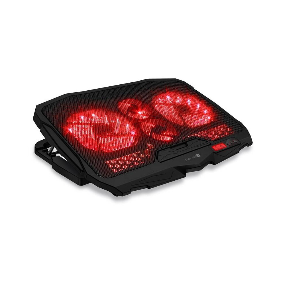 Chladící podložka pro ntb Connect IT CCP-2200-RD FrostWind do 15,6", černá/červená