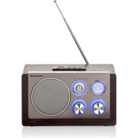 Síťové retro rádio Roadstar HRA-1345US/WD, AM/FM, dřevěné