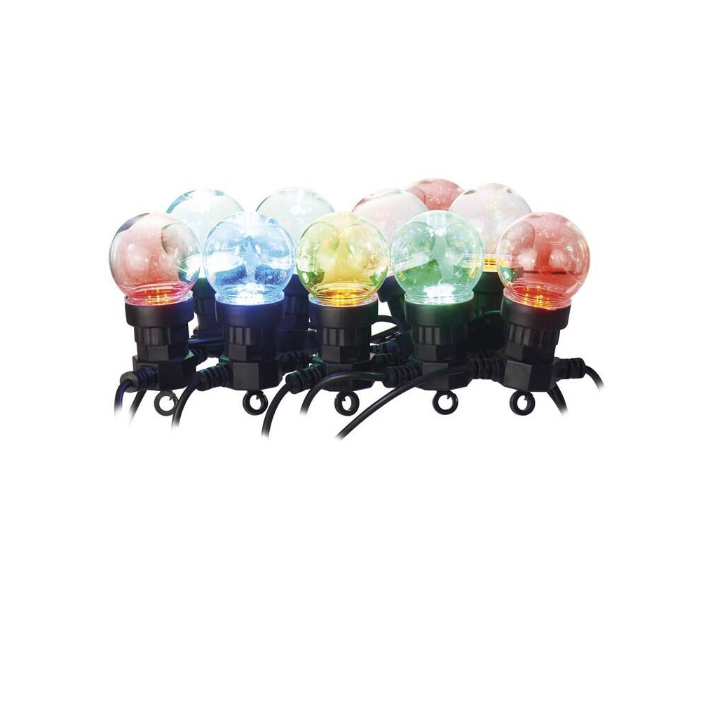 LED světelný řetěz EMOS DCPM01, 10x párty žárovky, 5 m, venkovní i vnitřní, multicolor
