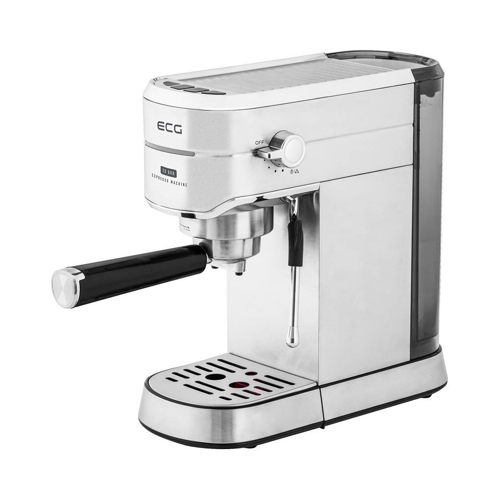 Pákový kávovar ECG ESP 20501 Iron Espresso, 20 bar, 1,25 l, nerez
