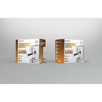 Pákový kávovar ECG ESP 20501 Iron Espresso, 20 bar, 1,25 l, nerez