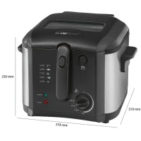 Fritéza Clatronic FR 3649, 2,5 l, 1600 W, černá/nerez