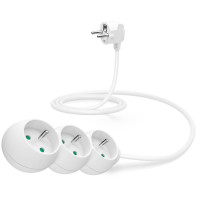 Kabel prodlužovací Connect IT 3x zásuvka, 1,5 m (CI-1319), bílý