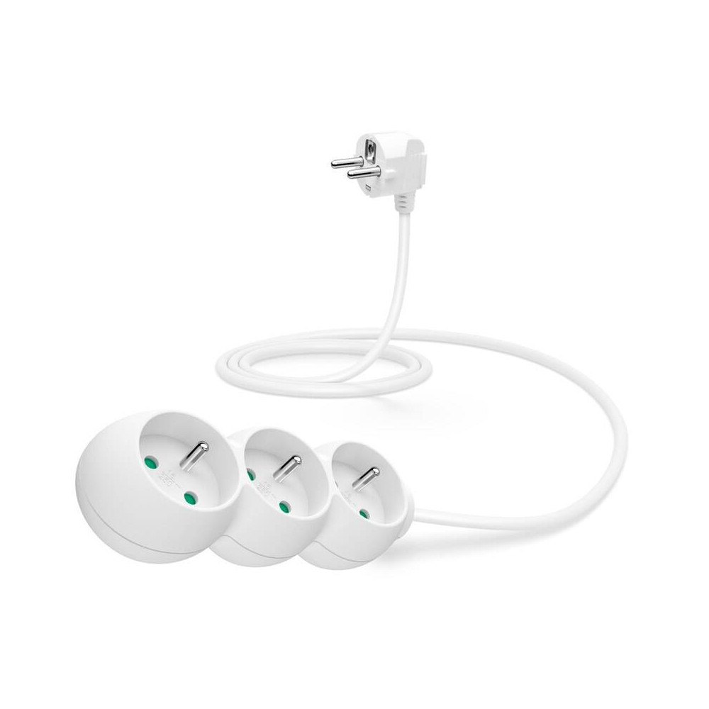 Kabel prodlužovací Connect IT 3x zásuvka, 1,5 m (CI-1319), bílý