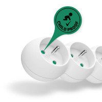 Kabel prodlužovací Connect IT 3x zásuvka, 1,5 m (CI-1319), bílý