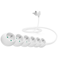 Kabel prodlužovací Connect IT 6x zásuvka, 2 m (CI-1314), bílý